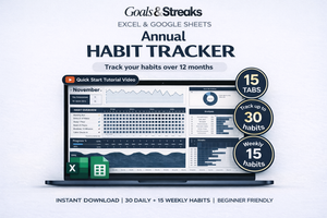 Goals & Streaks-Habit Tracker Template