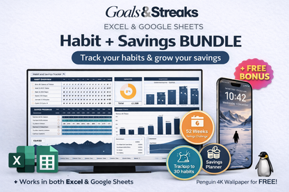 Goals & Streaks-Habit Tracker Template